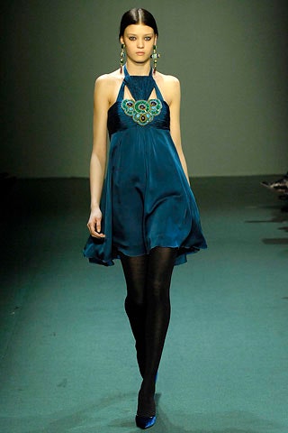 teal silk halter mini dress