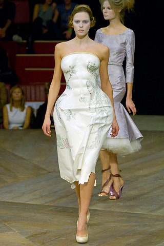 white embroidered strapless dress