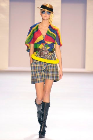 blue fitted checked shorts