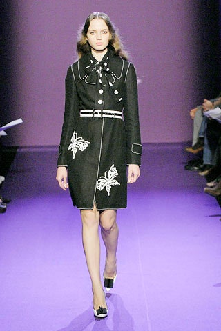 black fitted wool coat