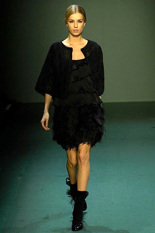 black lace jacket and mini dress