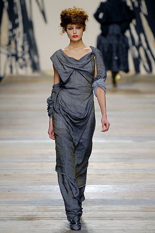 gray relaxed off-shoulder dress