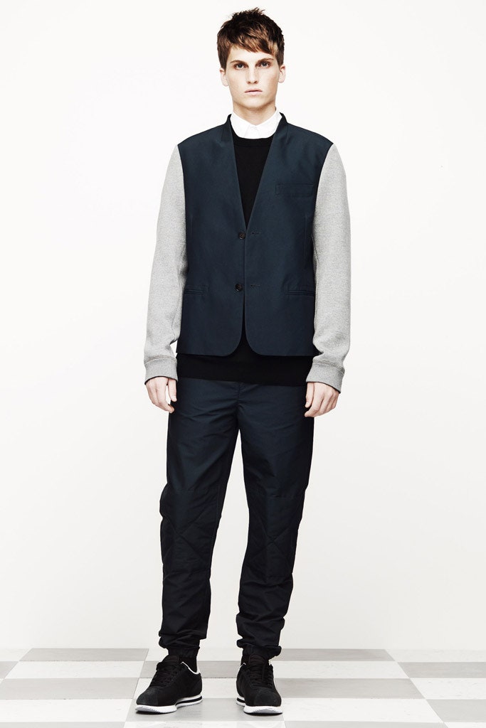 black cotton relaxed zippered pants
