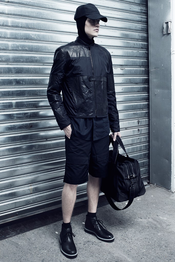 black leather fitted jacket
