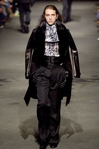 black leather coat with floral blouse