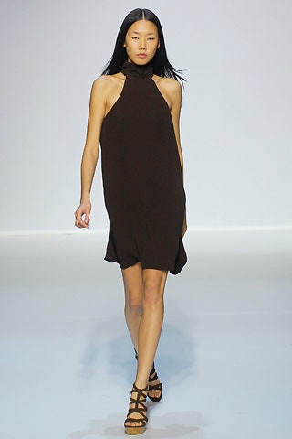 brown cotton sleeveless dress