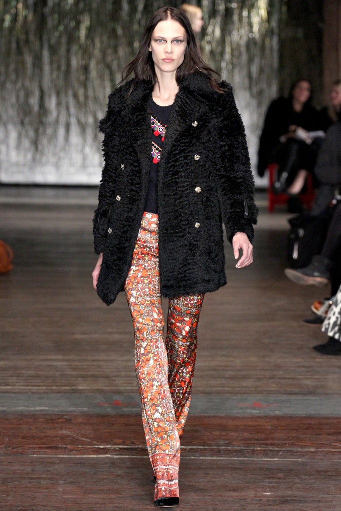 orange silk fitted flared shiny pants
