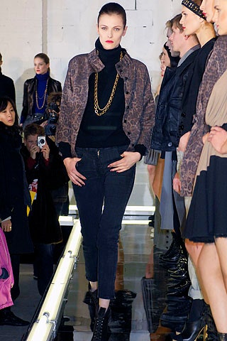 brown leather long-sleeve collared fitted animal-print jacket