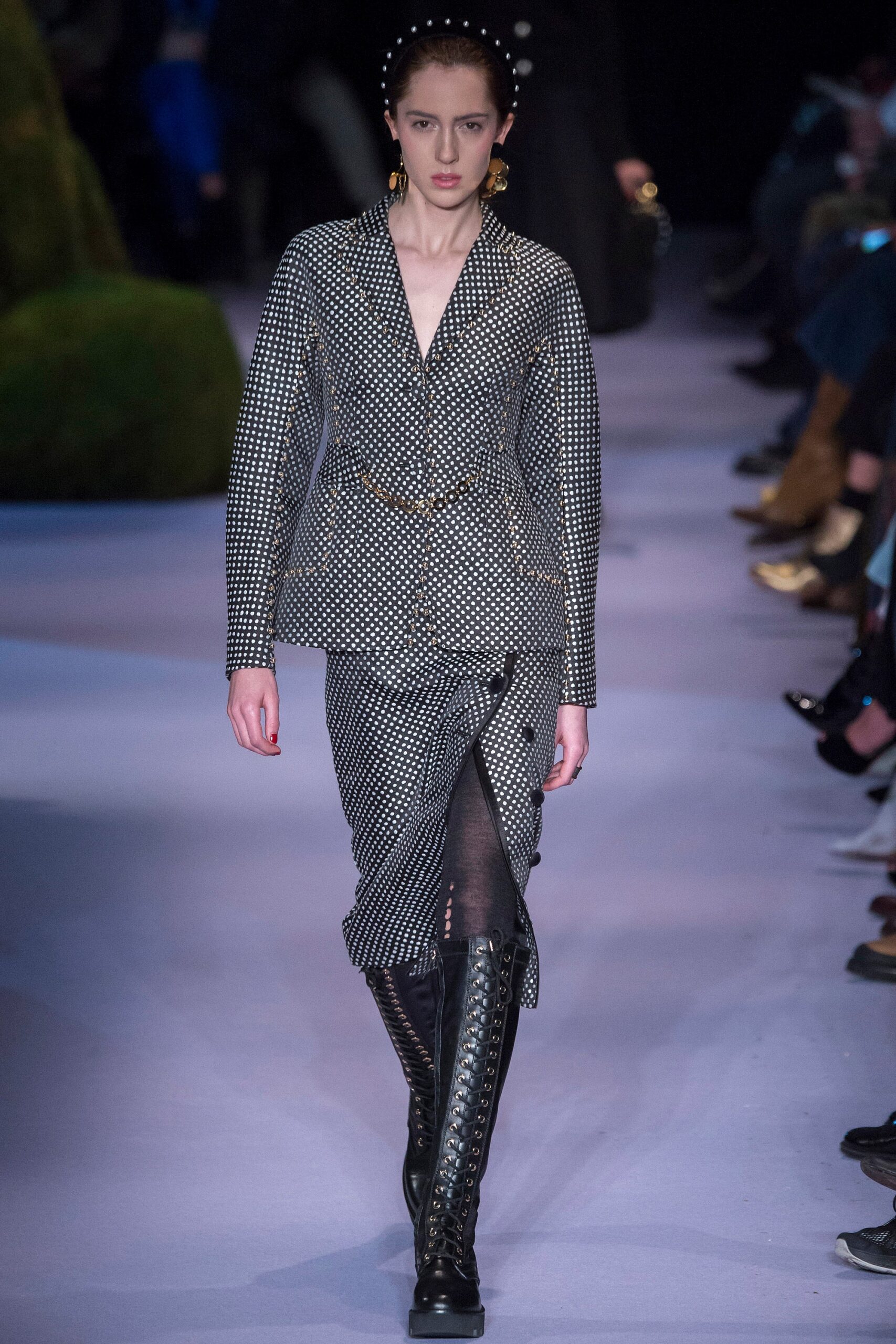 black leather fitted zippered boots