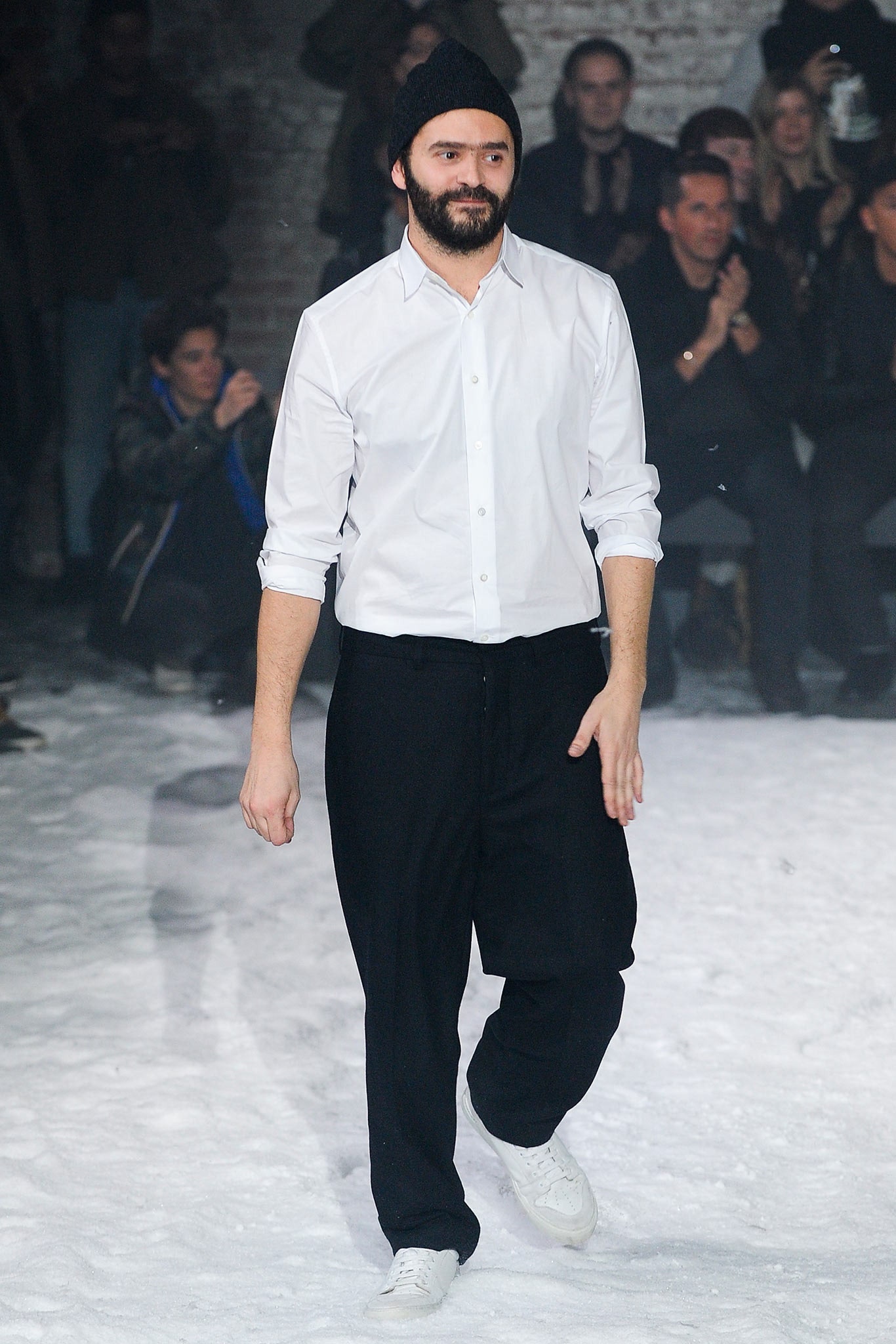 white shirt black pants outfit