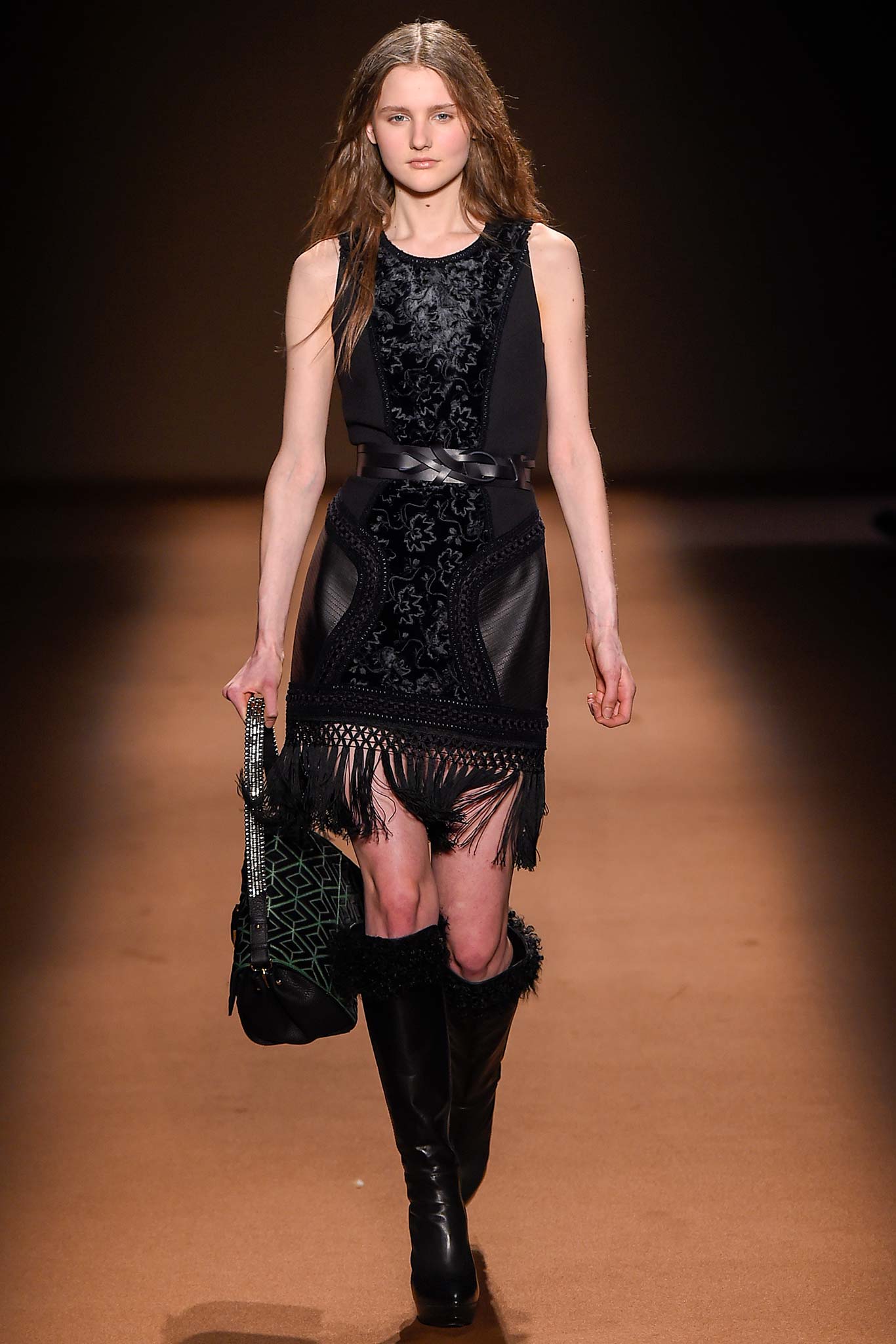 black leather embellished bag