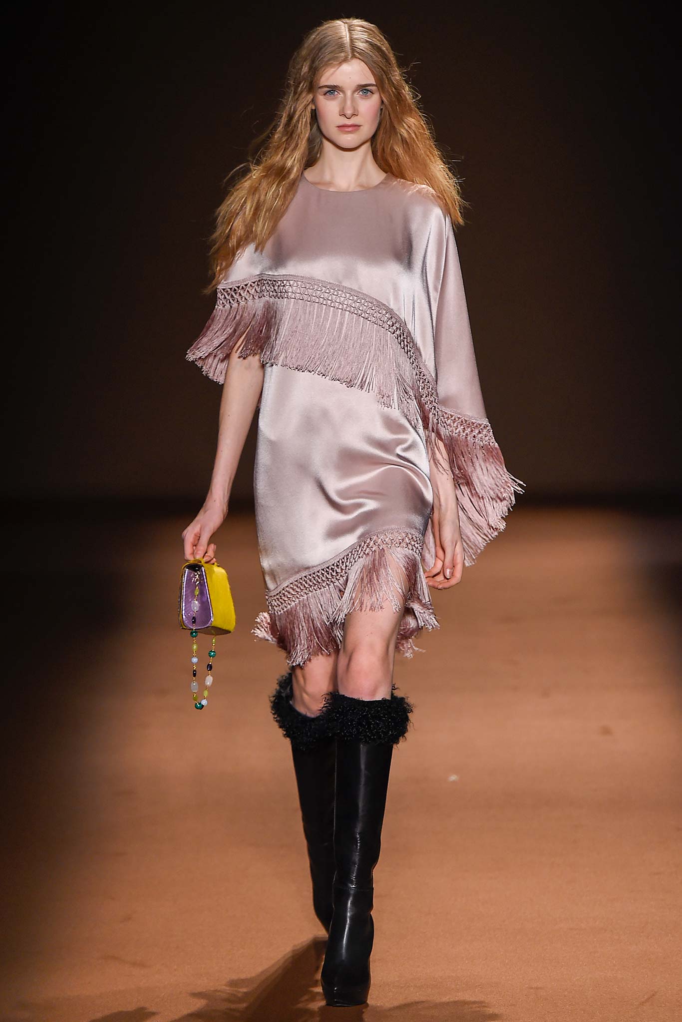 pink silk relaxed dress