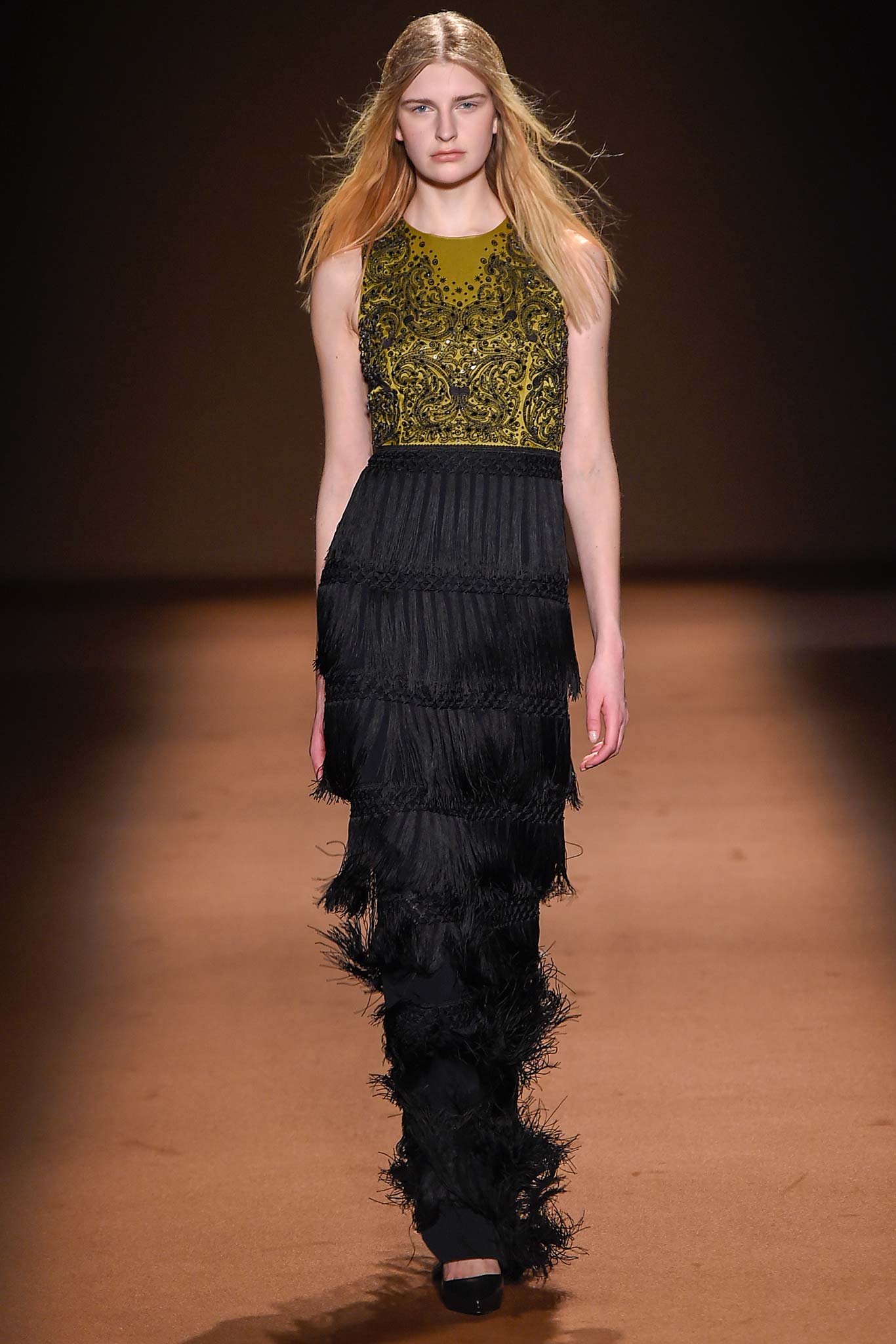 black and gold embellished maxi dress