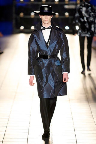 blue silk long-sleeve collared fitted zippered belted coat
