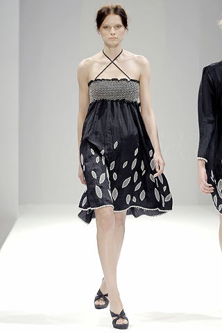 black embroidered mini dress