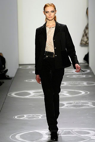 black tailored jacket with lace top