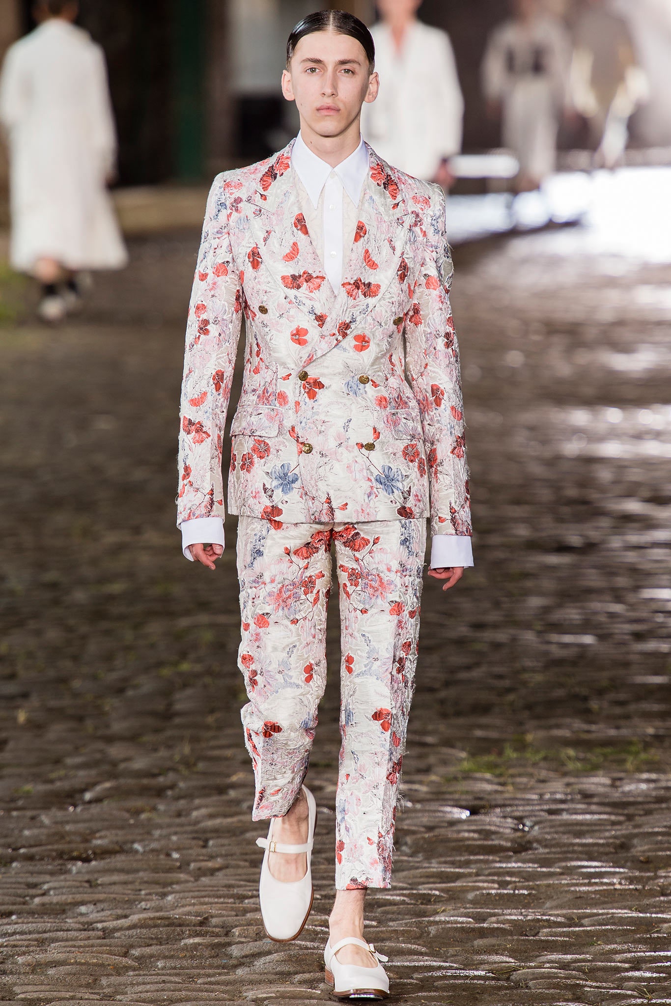 floral tailored suit