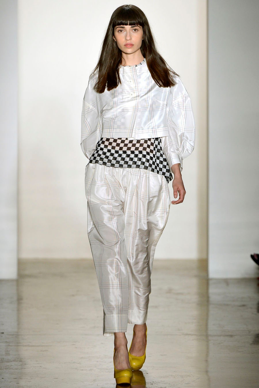 white relaxed silk top and pants