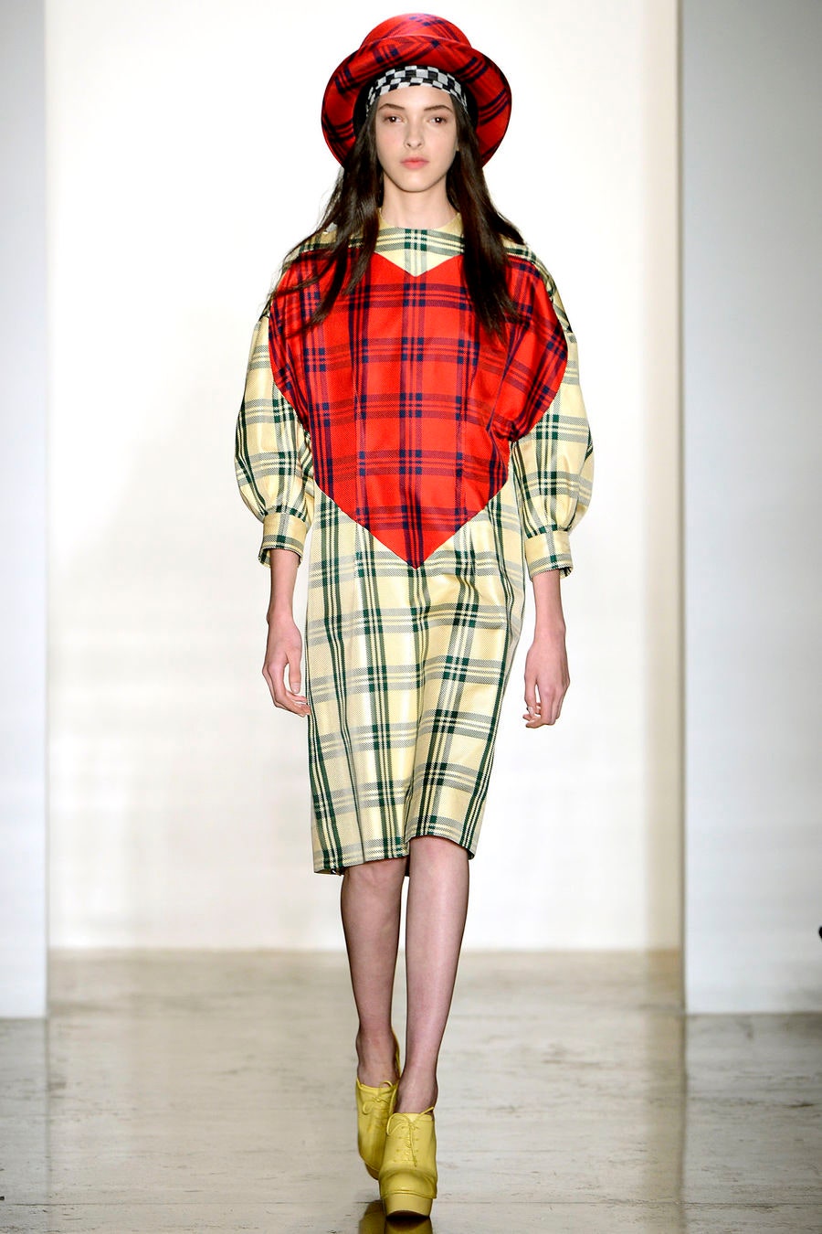 red checked hat