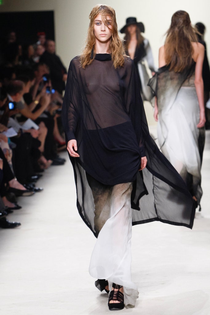 black and white sheer maxi dress