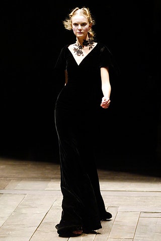 black velvet fitted gown