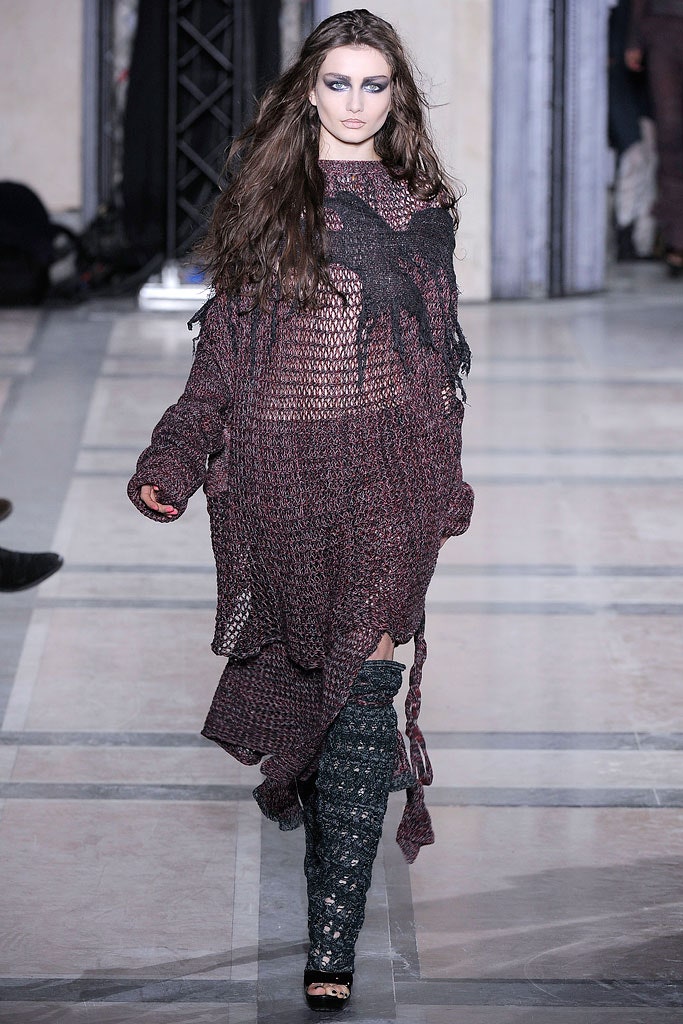 oversized purple knit dress