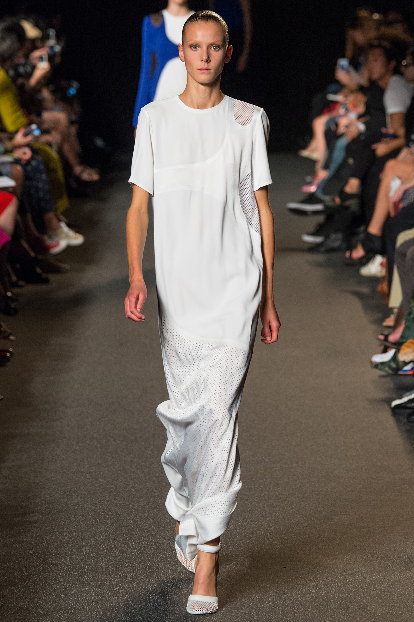 relaxed white maxi dress