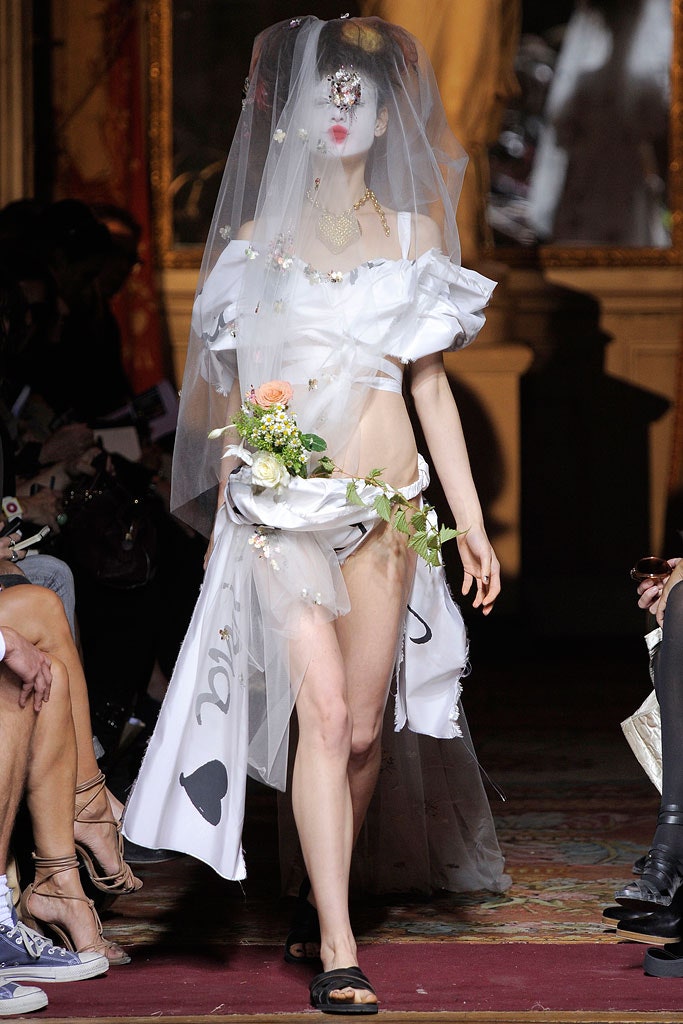 white silk off-shoulder mini dress