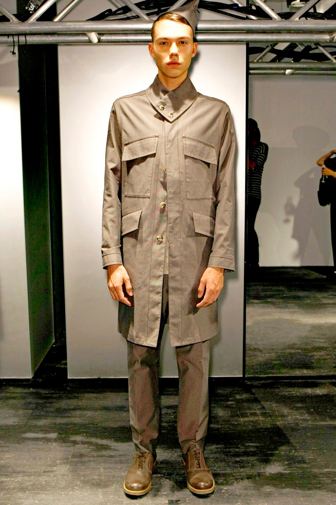 gray cotton coat with pants