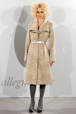 fitted beige wool coat
