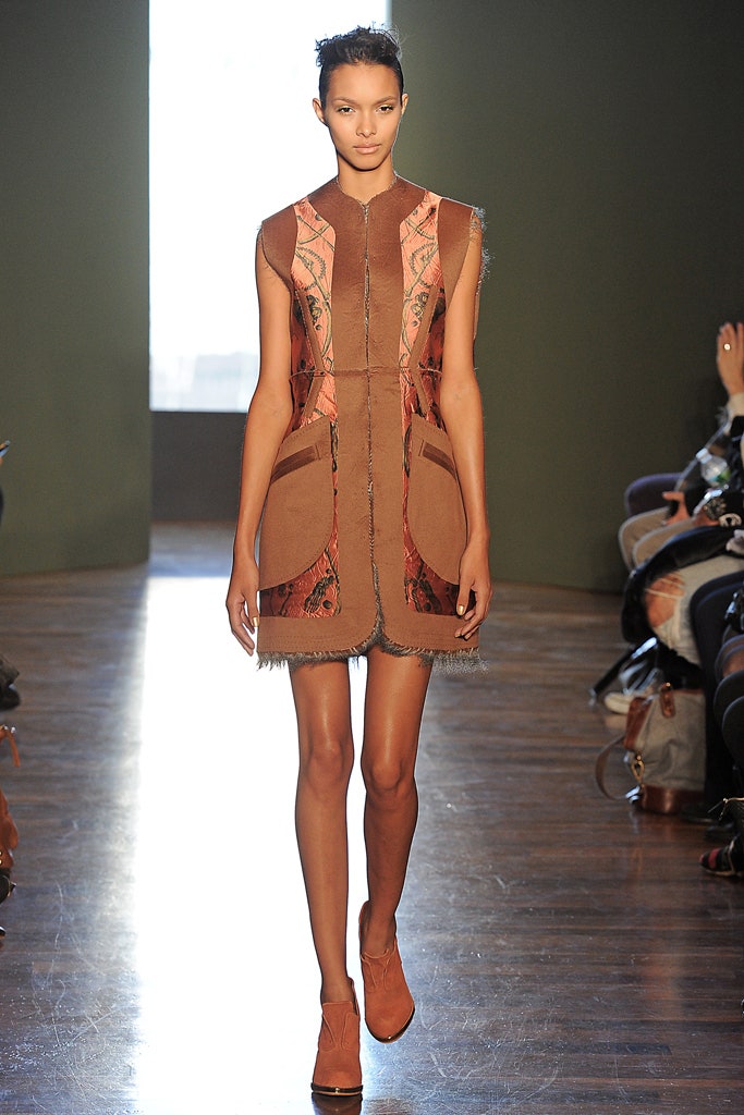 brown embroidered mini dress