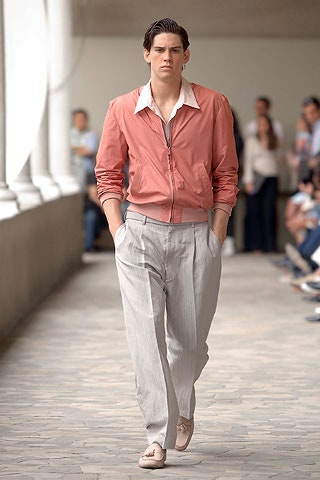 pink cotton long-sleeve collared fitted zippered jacket