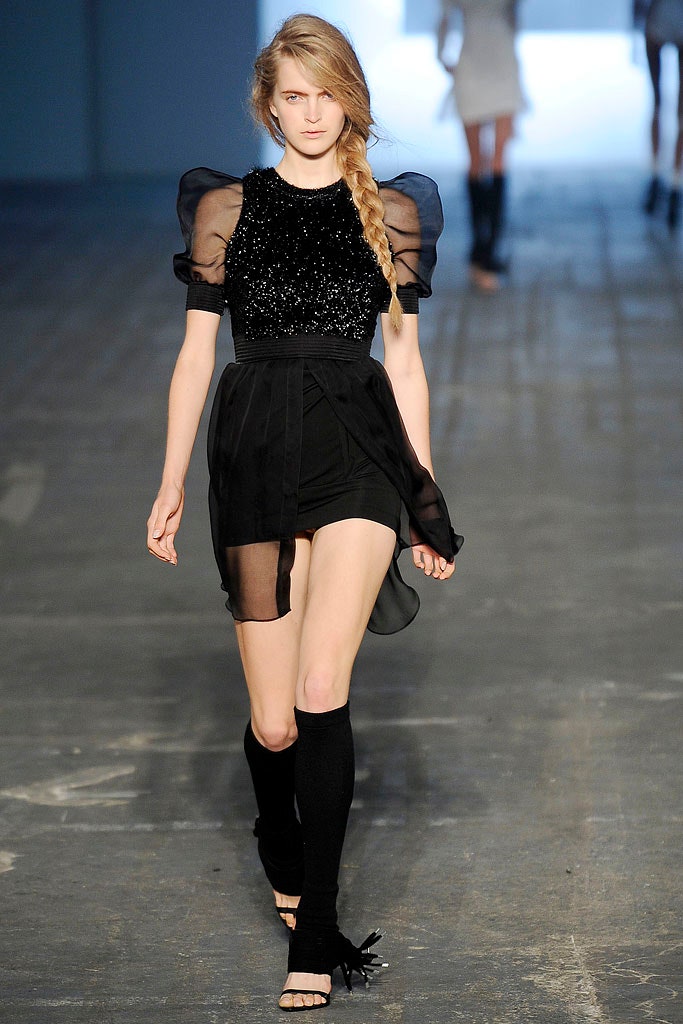 black silk mini dress