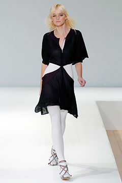 black and white color-blocked mini dress