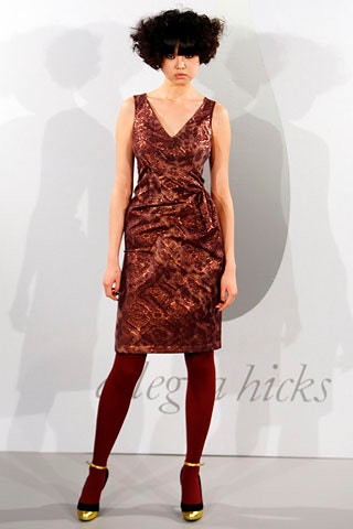 brown silk fitted dress