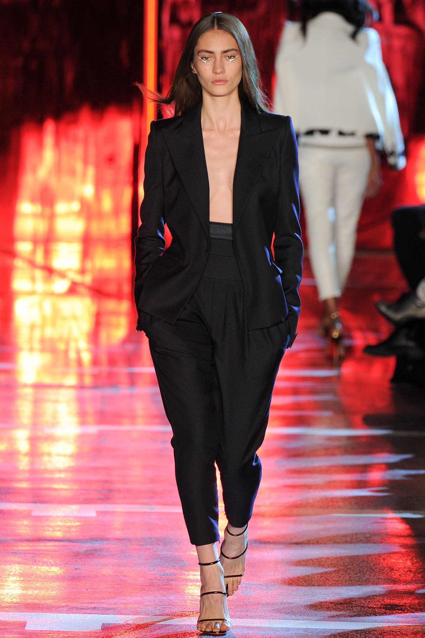 black tailored suit