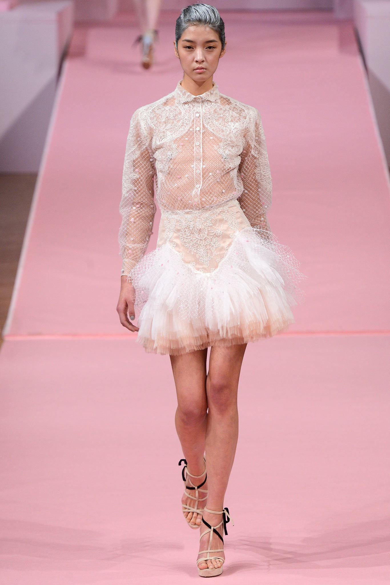 white lace mini dress