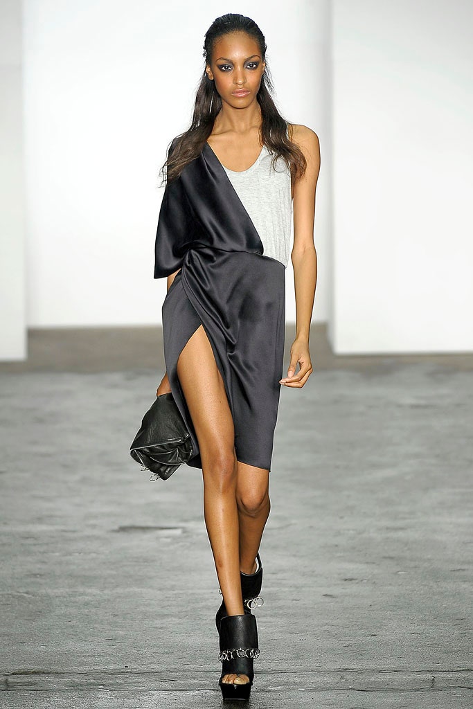 asymmetric black and gray dress