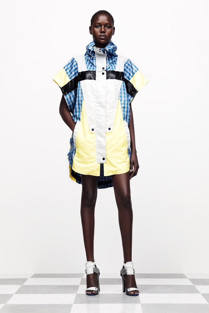 color-blocked mini dress