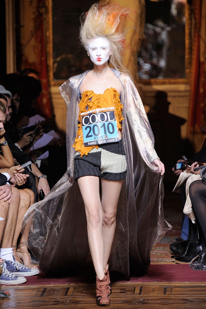 gray silk relaxed coat with orange top