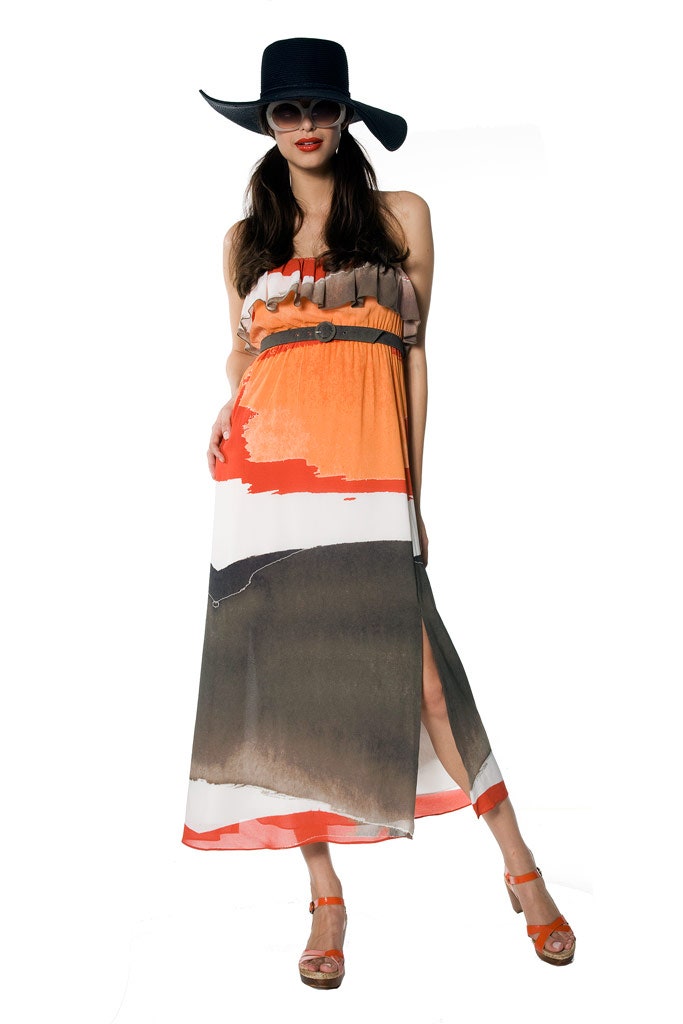 relaxed tiered maxi dress