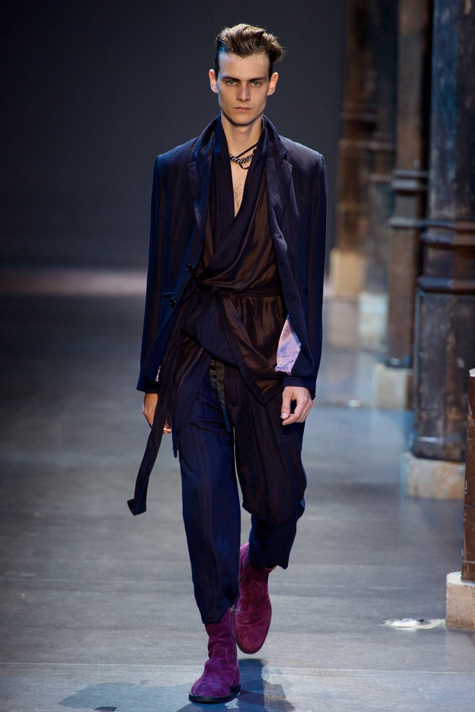 black silk relaxed jacket and pants