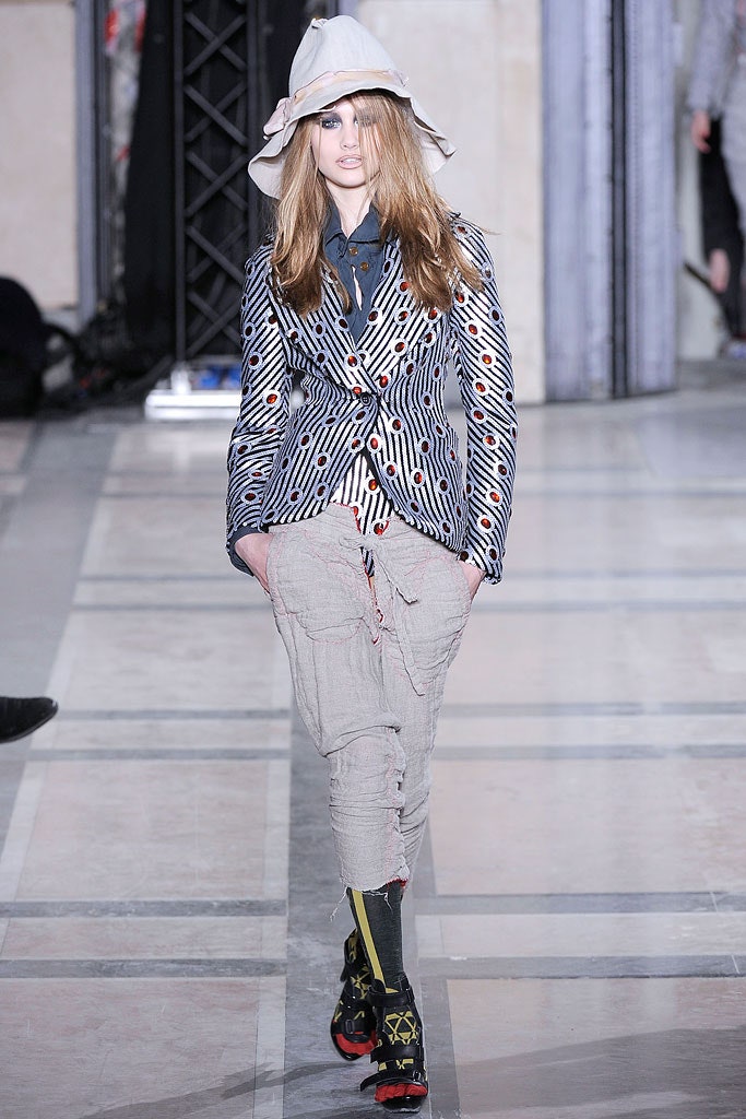 blue cotton long-sleeve collared tailored printed blazer