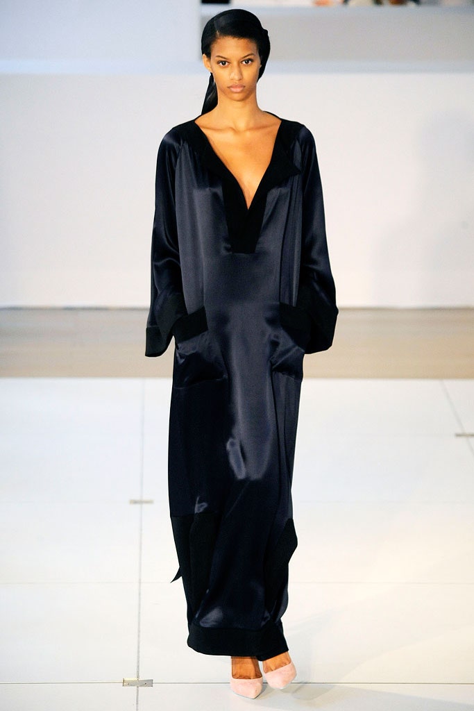 black silk relaxed maxi dress
