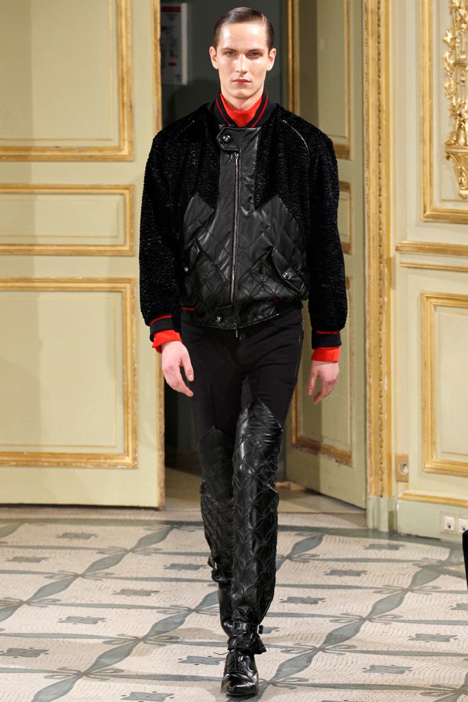 black quilted jacket and pants