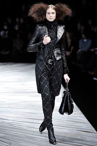 black leather coat and pants