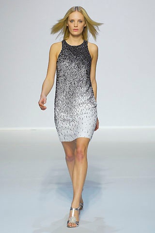 black and white ombre sleeveless dress