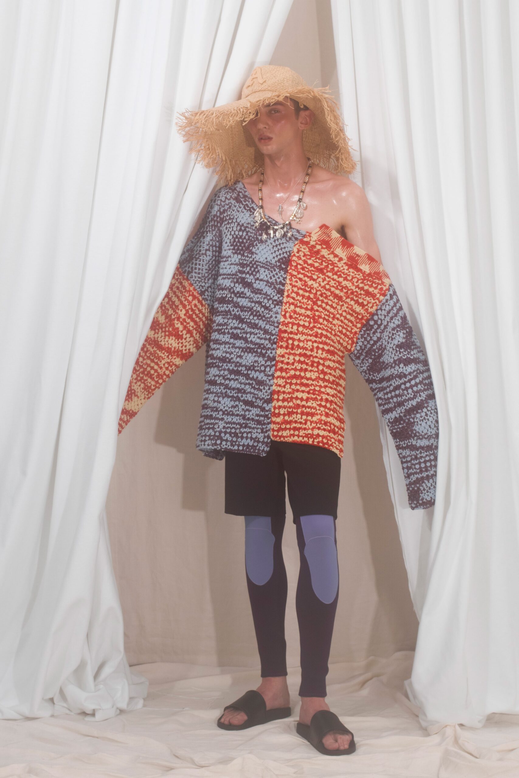 oversized colorful top with leggings