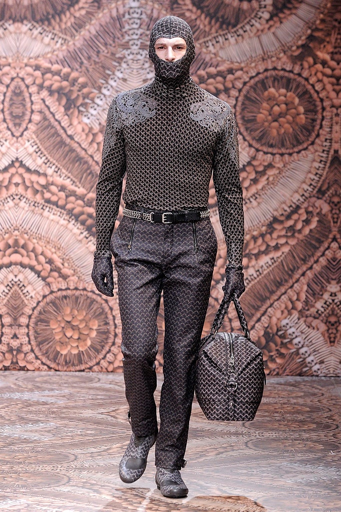 black mesh long-sleeve high-neck fitted textured catsuit