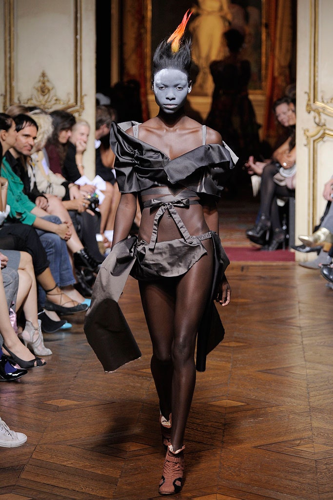 black silk ruffled mini dress with cape